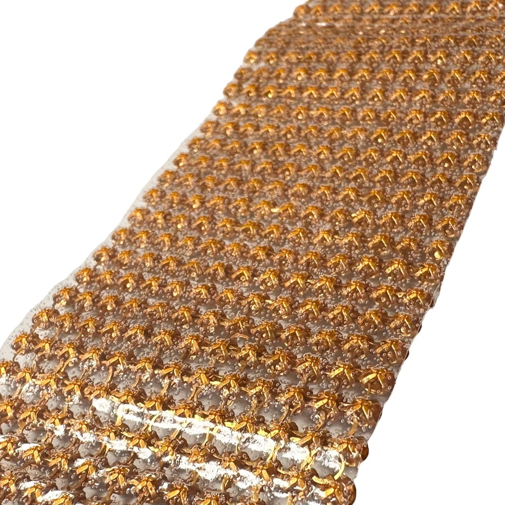 Anklets Cuff Rhinestones 1.5”W Golden - Picture 6 of 6
